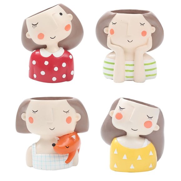 Succulent Pots Planter Set of 4 NIB-Plants Not Included - Picture 2 of 8